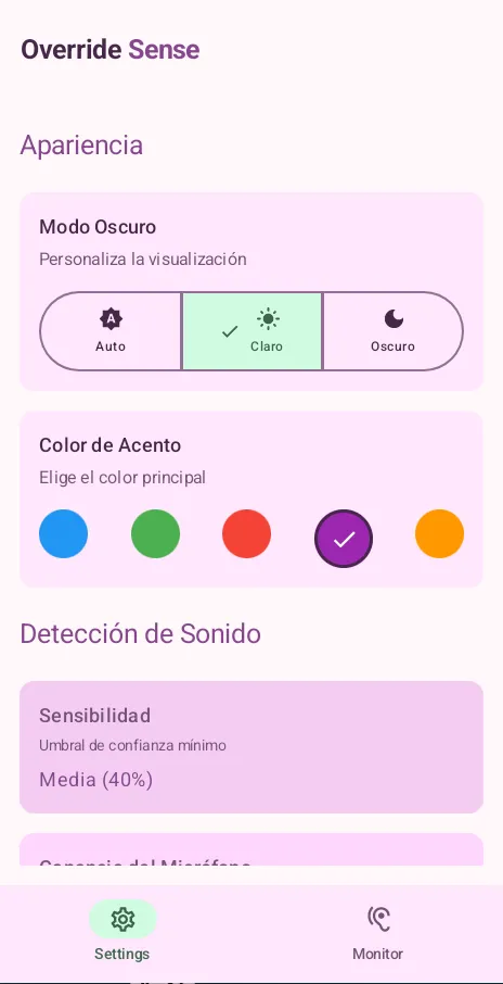 Sensibilidad y Configuraciones